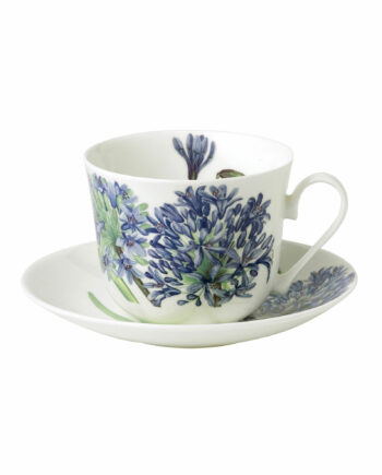Set de taza y plato para desayuno "Agapanthus"