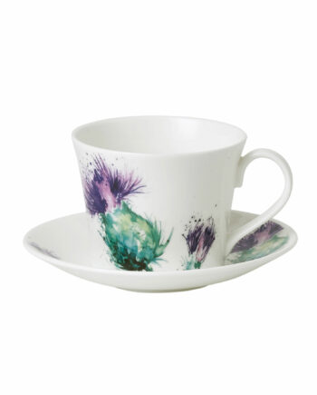 Set de taza y plato para desayuno "Thistle"