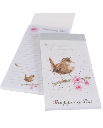 Lista para la compra con ilustración de pájaros