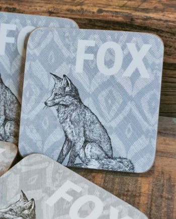 Posavasos con ilustración de zorro