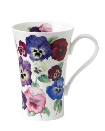 Taza Latte "Pansies"
