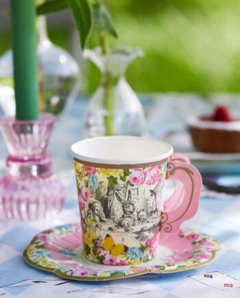 Tazas de papel con plato Truly Alice