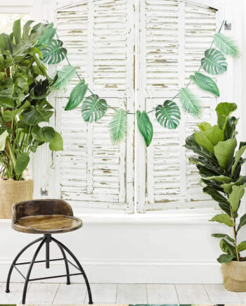 Guirnalda con forma de hojas tropicales