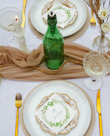 Servilletas de cocktail "All for Love" blancas