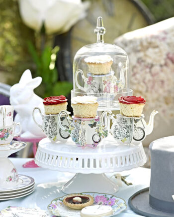 Soportes para cupcakes con forma de tetera Truly Alice